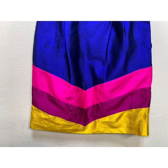 By Smith Women's Silk Strapless Mini Dress Lightweight Size 2 Multicolor Stripe - Picture 11 of 11